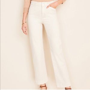 Ann Taylor EASY STRAIGHT JEANS IN WHITE MIRAGE